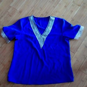 Royal blue blouse